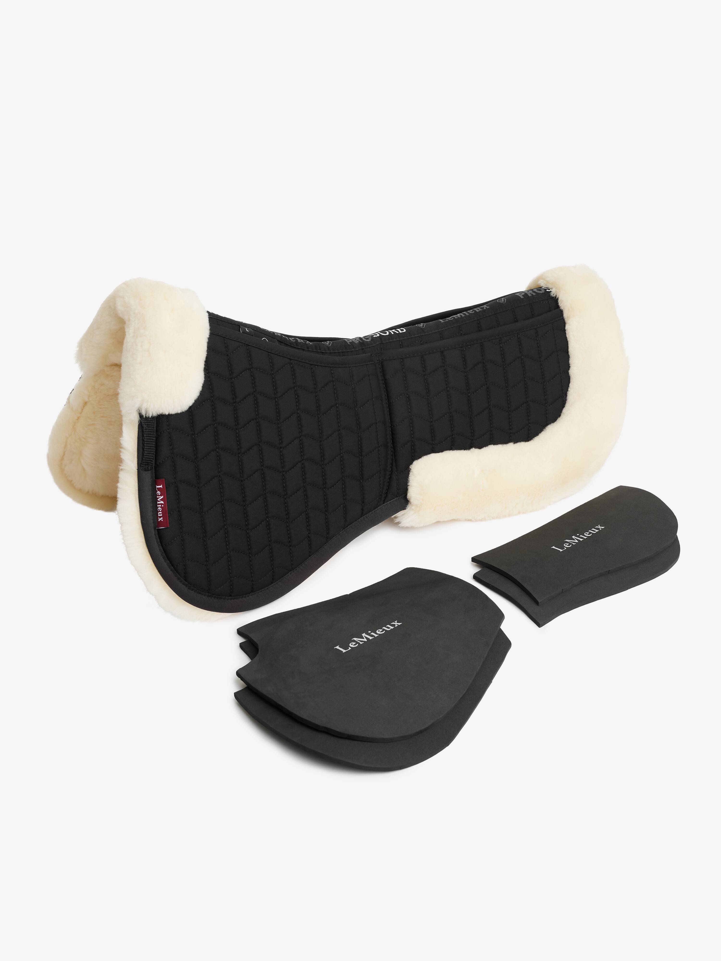 LeMieux Merino+ ProSorb 2 Pocket Half Pad - Black/Natural