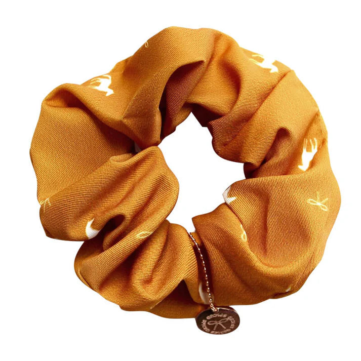 Spiced Equestrian Pony Print Scrunchie - Chestnut