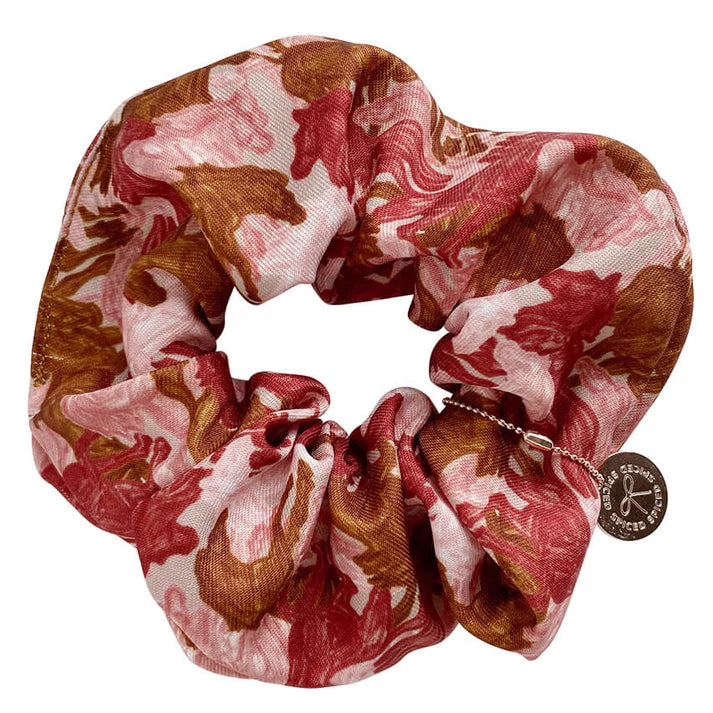 Spiced Equestrian Camo Scrunchie - Pink