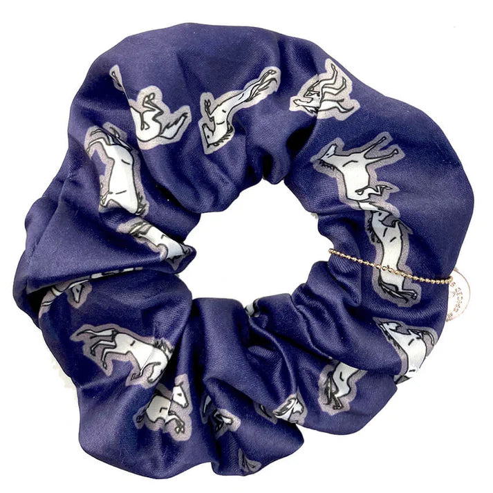 Spiced Equestrian Bascule Scrunchie - Navy