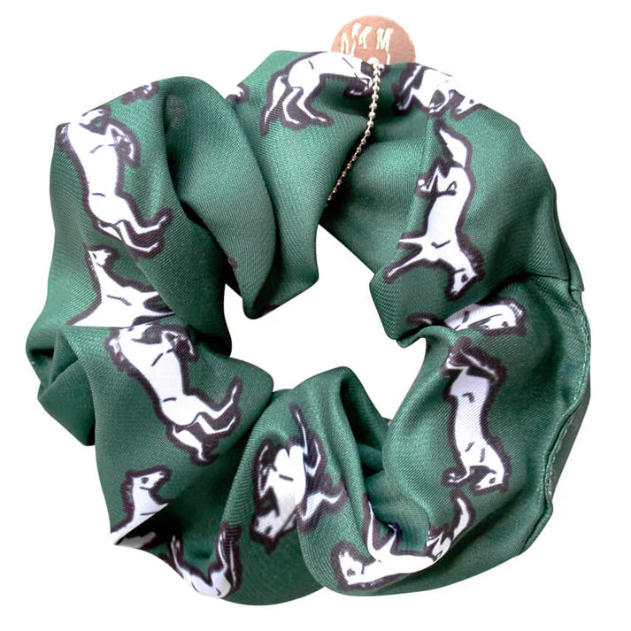 Spiced Equestrian Bascule Scrunchie - Hunter Green