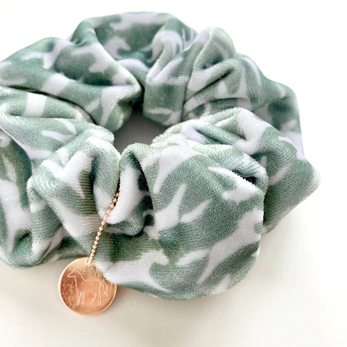 Spiced Equestrian Stride Scrunchie - Sage