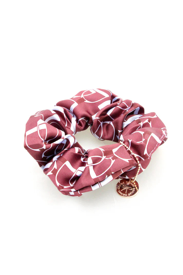 Spiced Equestrian Stirrups Scrunchie - Marsala