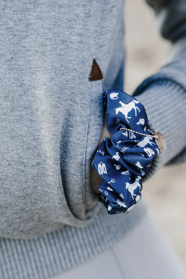 Spiced Equestrian Show Circuit Scrunchie - Navy