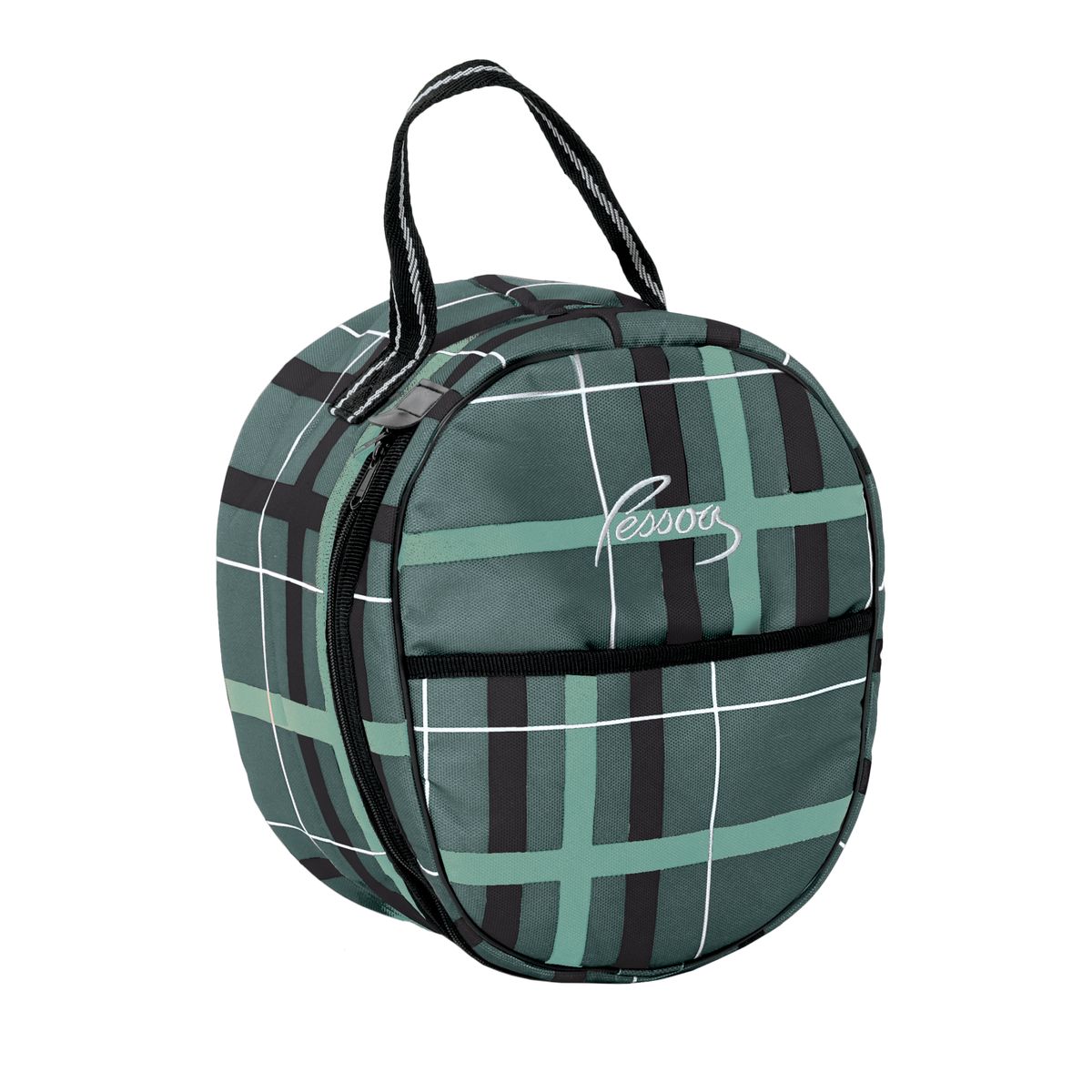 Pessoa Alpine 1200 Denier Nylon Helmet Bag - Basil Green/Black Plaid