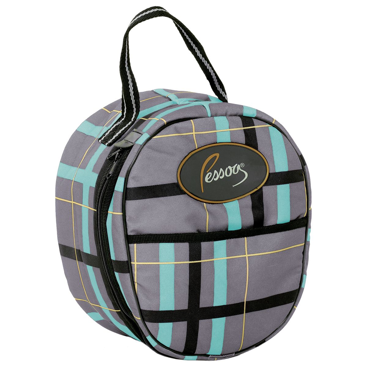 Pessoa Alpine 1200 Denier Nylon Helmet Bag - Clay/Teal Plaid