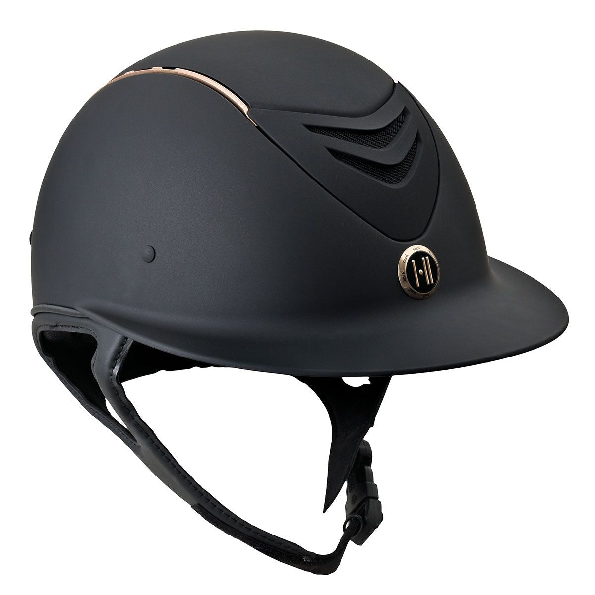 One K Avance MIPS CCS Wide Brim - Black Matte Rose Gold Stripe