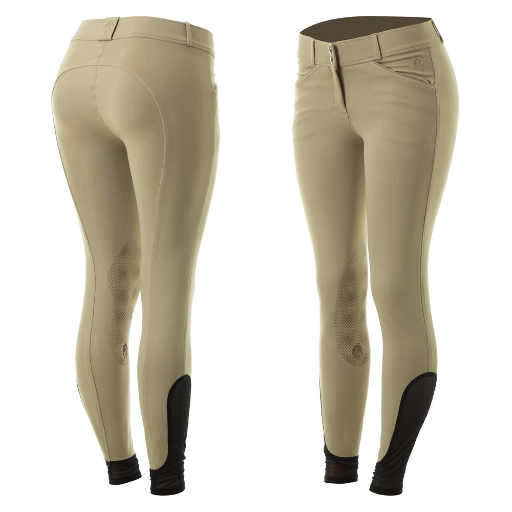 Equinavia Astrid Womens Silicone Knee Patch Breeches - Tan/Tan