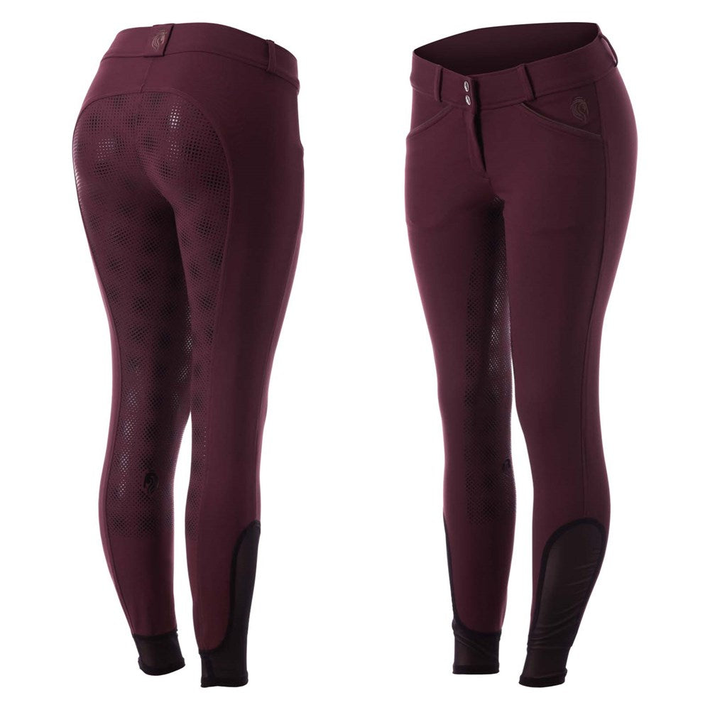 Equinavia Astrid Silicone Full Seat Breeches - Fig Purple/Brown