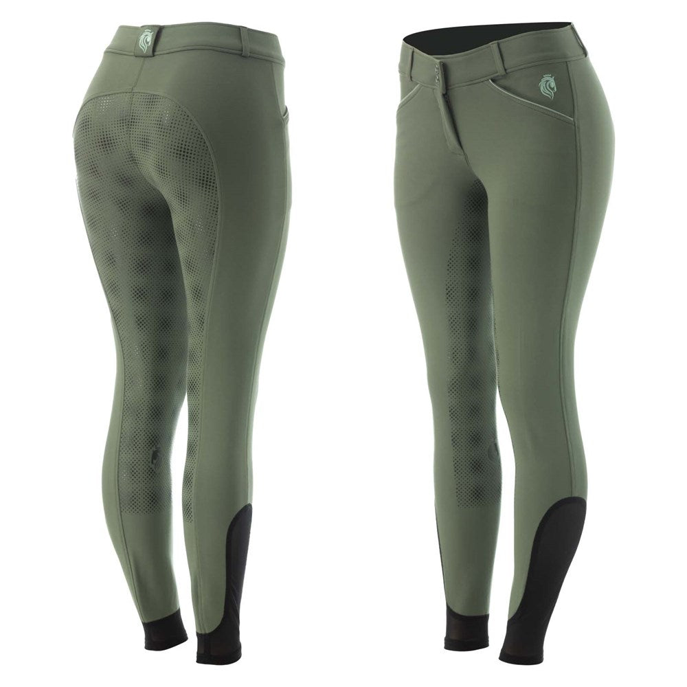 Equinavia Astrid Silicone Full Seat Breeches - Agave Green/Green