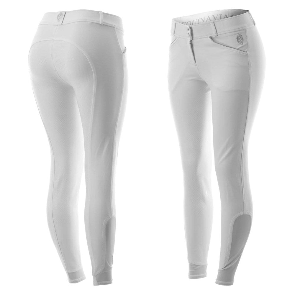 Equinavia Astrid Silicone Full Seat Breeches - White/Light Grey