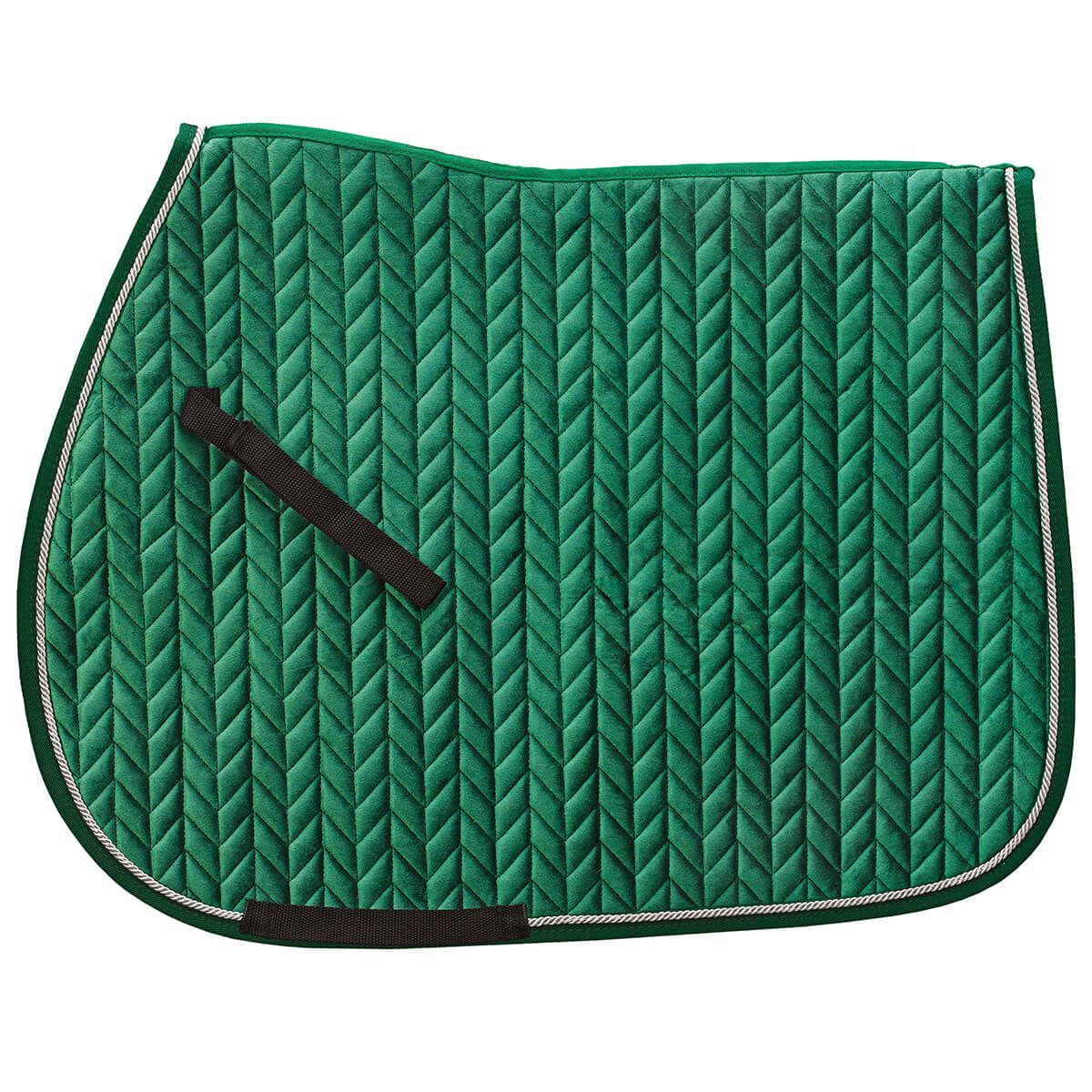 Ovation Elegance Velvet All Purpose Saddle Pad - Dark Grn/Light Grn/Dark Grn