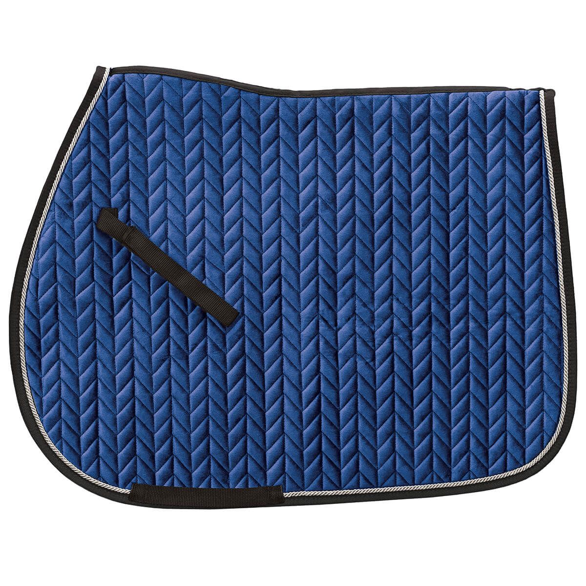 Ovation Elegance Velvet All Purpose Saddle Pad - Blue/Lt Blue/Black