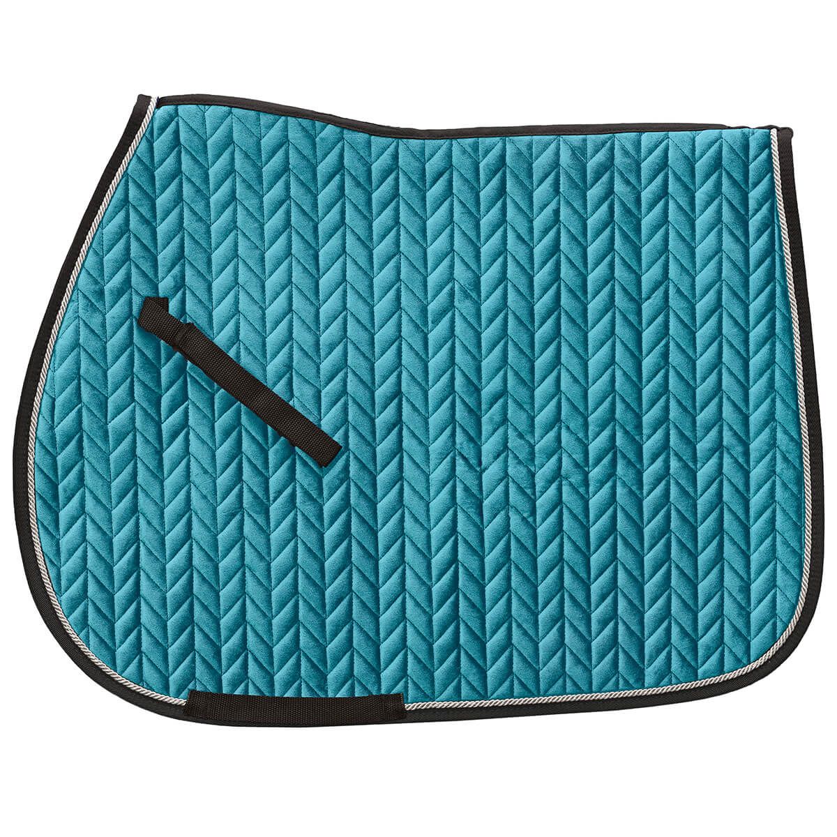 Ovation Elegance Velvet All Purpose Saddle Pad - Teal/Silver/Black