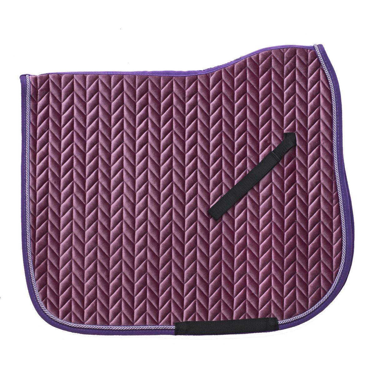 Ovation Elegance Velvet Dressage Saddle Pad - Purple/Mauve/Purple