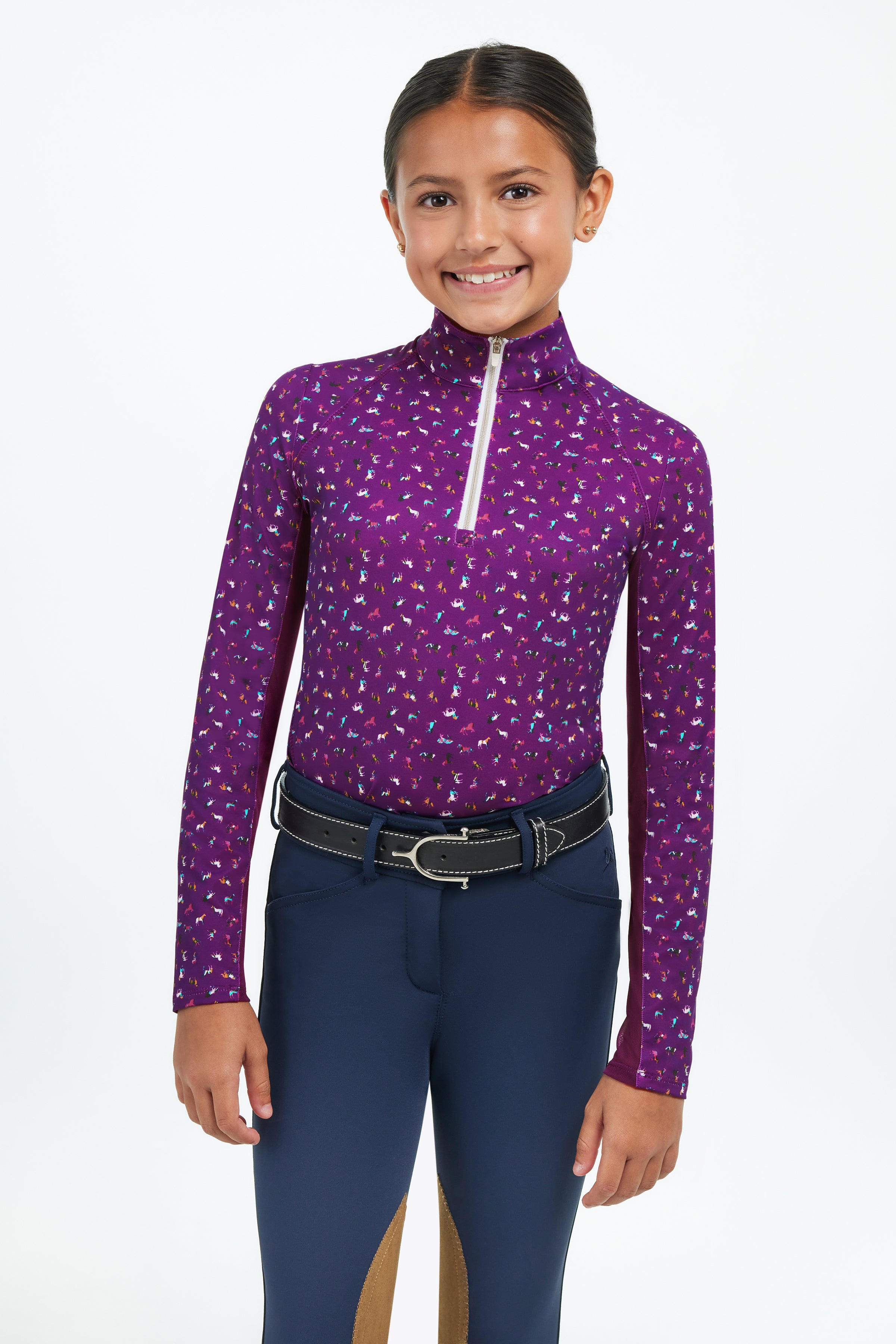 RJ Classic Libby Jr 1/4 Zip - Plum Painted Ponies