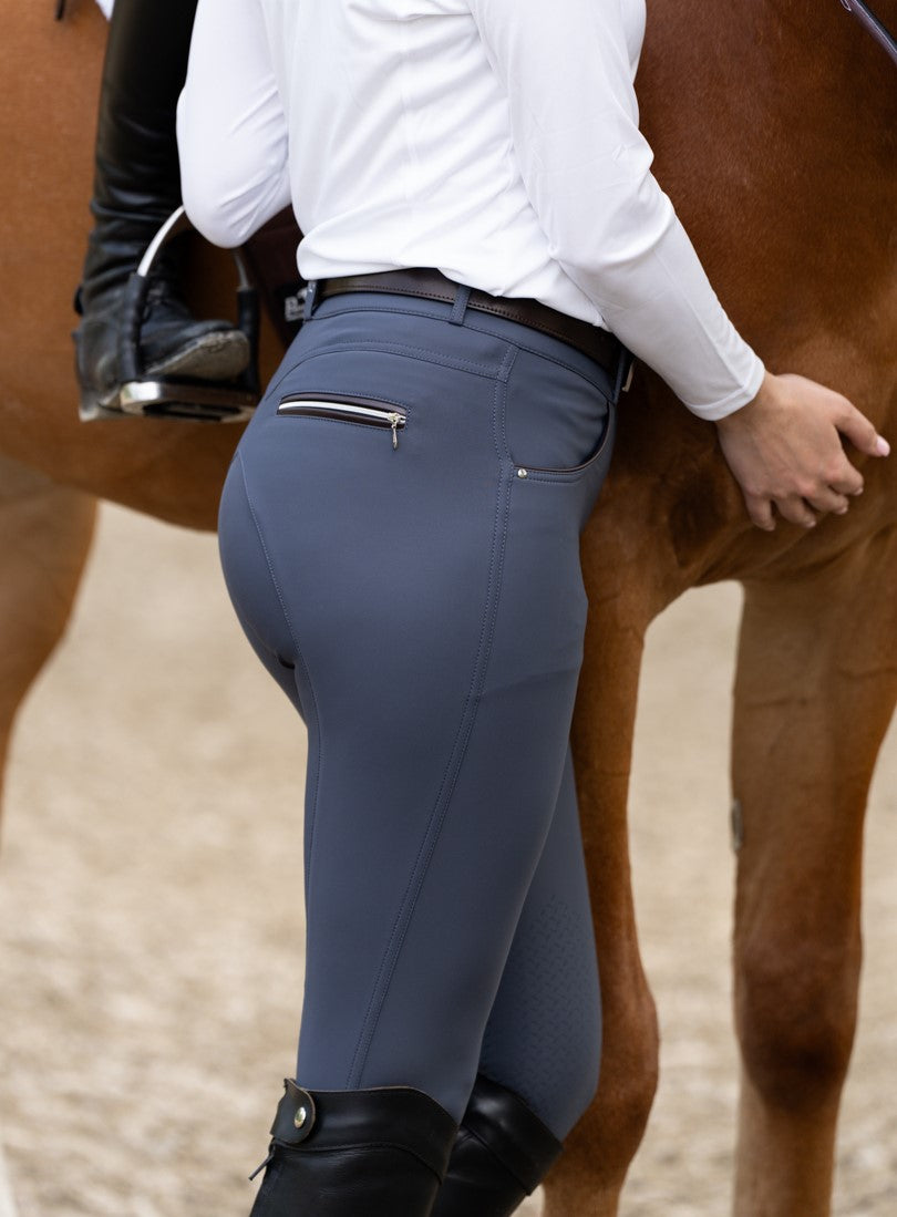 KL Select Gabrielle Full Seat Breech - Slate/Espresso