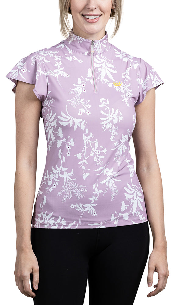 Kastel Denmark Flutter Sleeve Top - Lilac Floral