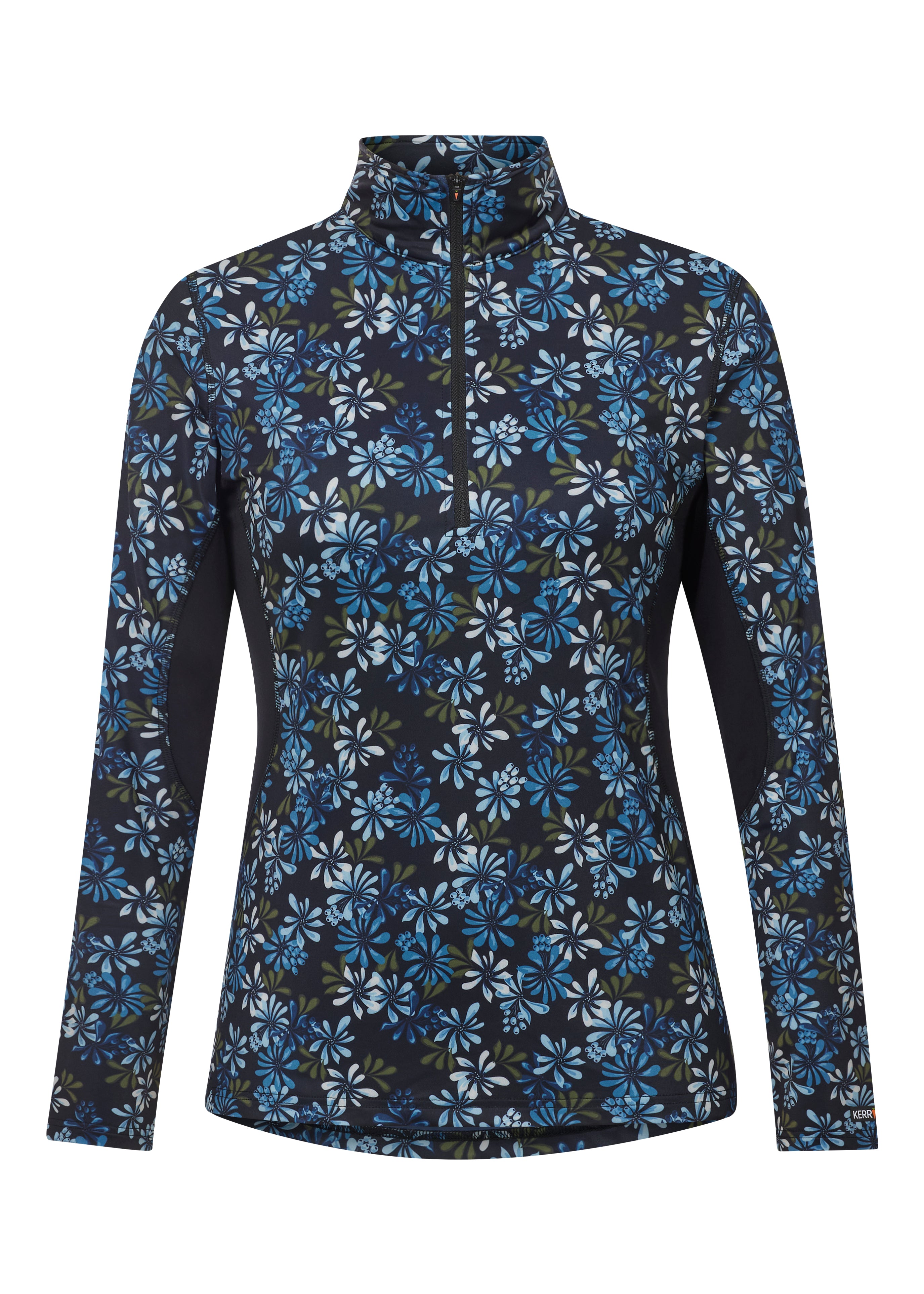 Kerrits On Course Quarter Zip Fleece Tech Top - Nightsky Autumn Bouquet