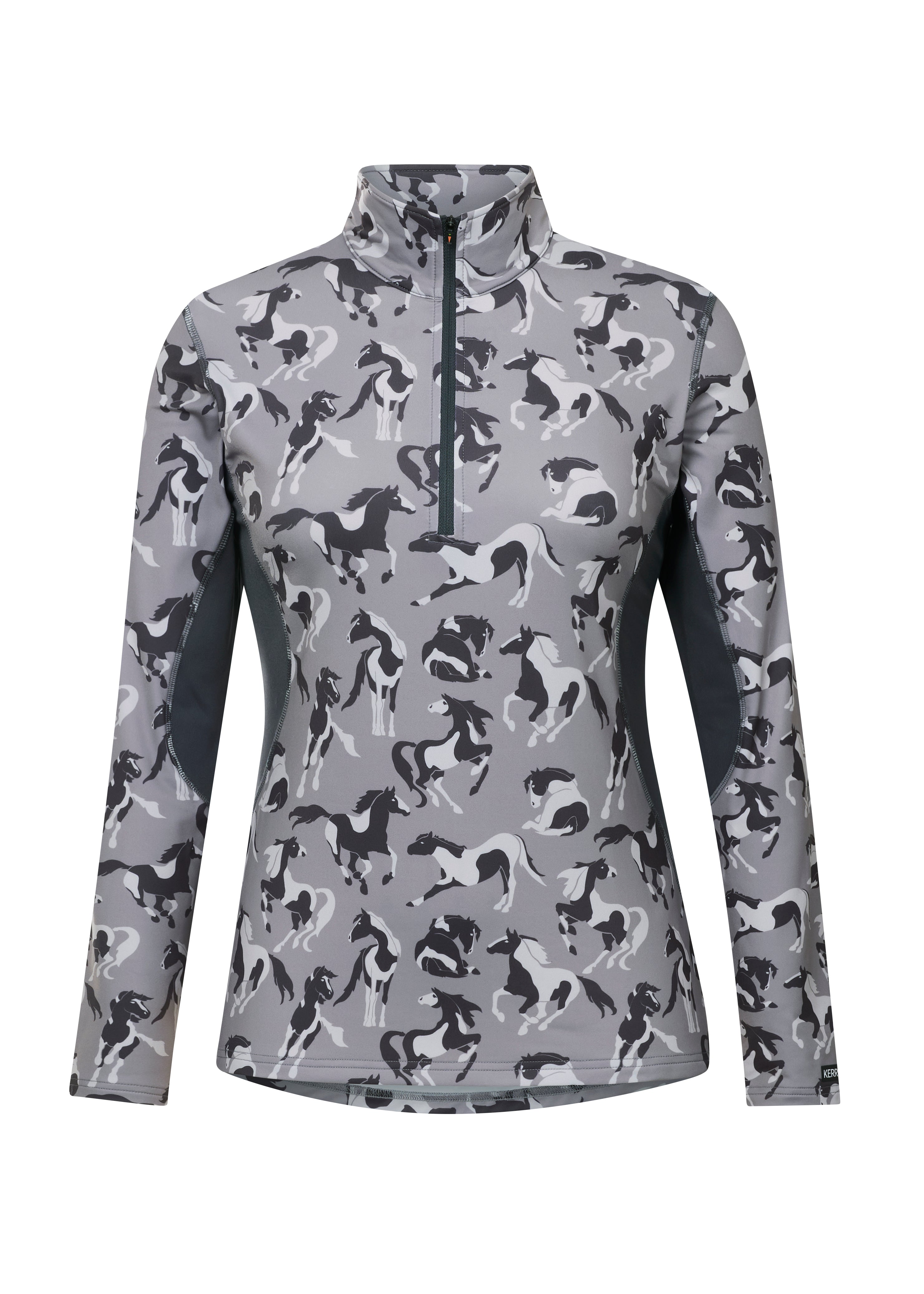 Kerrits On Course Quarter Zip Fleece Tech Top - Sterling Mod Mares