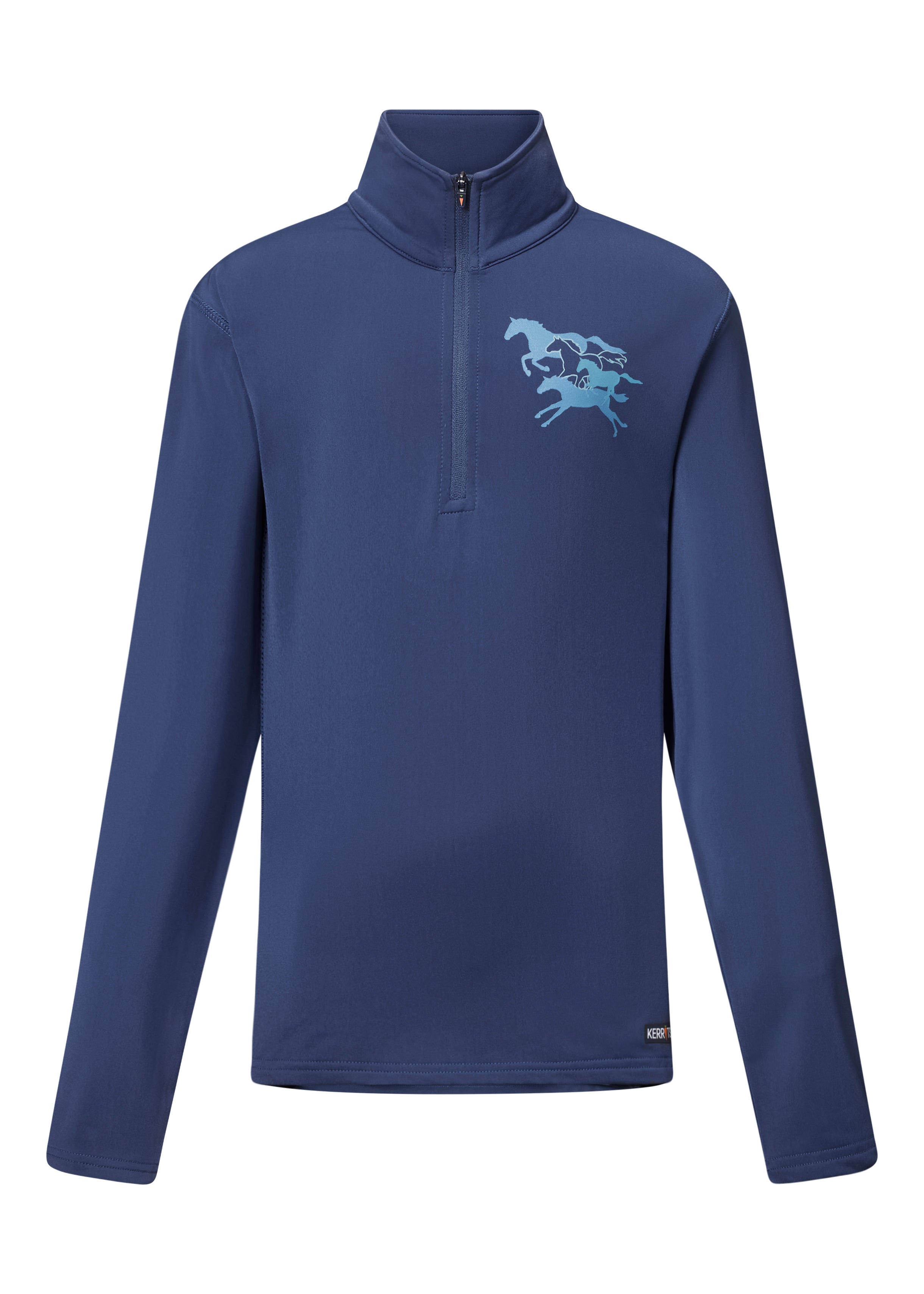 Kerrits Kids In Stride 1/4 Zip Fleece Tech Top - Night Sky