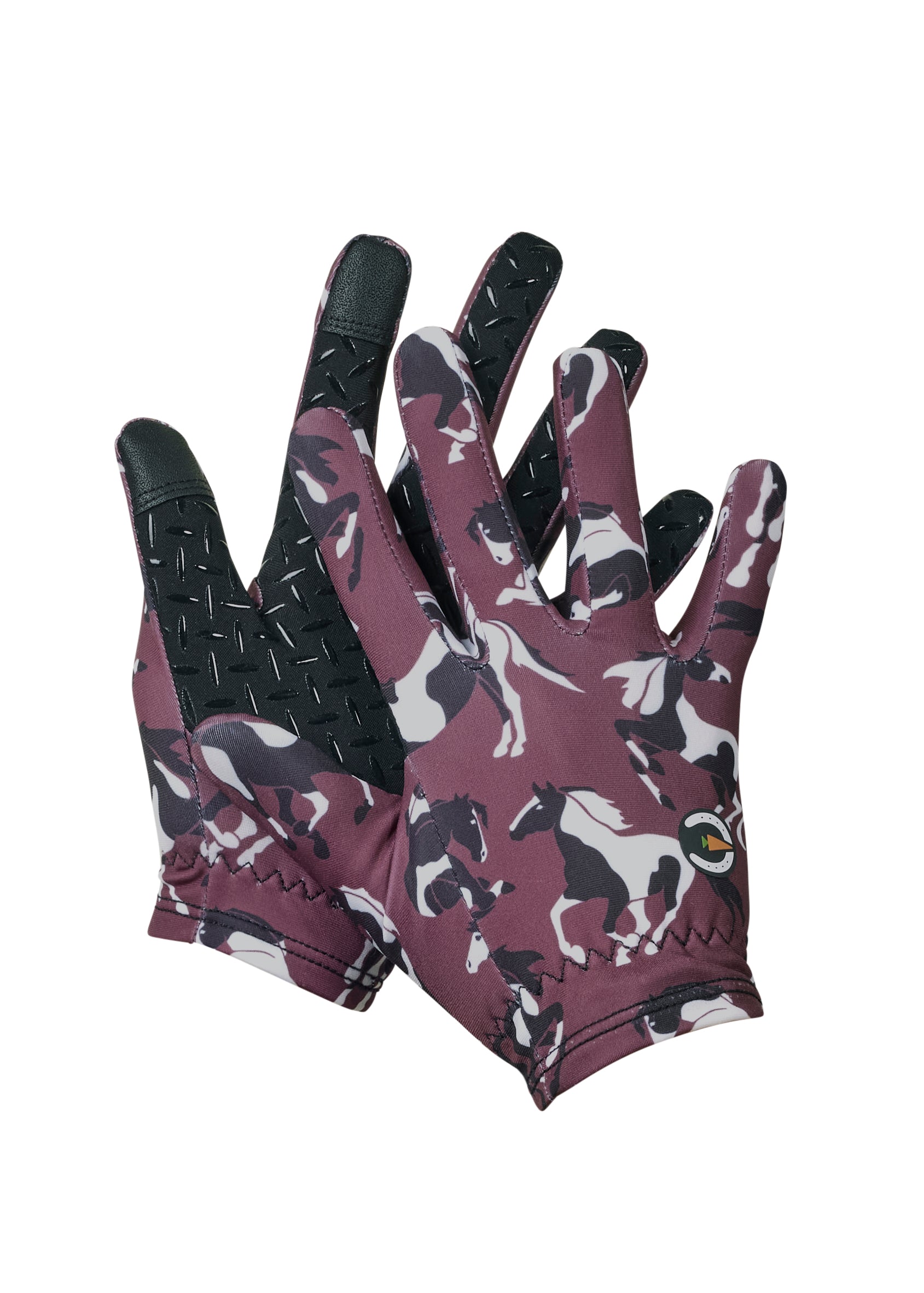 Kerrits Kids Thermo Tech Printed Gloves - Vineyard Mod Mares