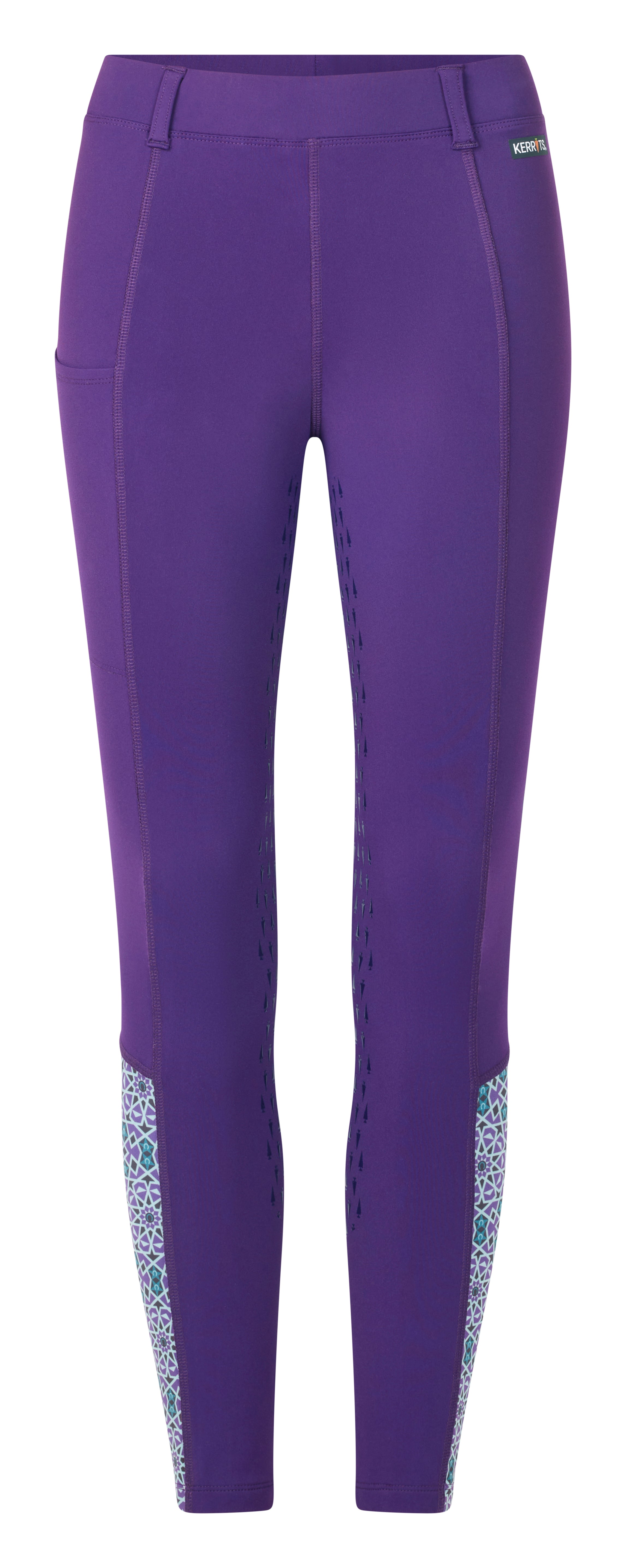 Kerrits Kids Thermo Tech Full Leg Tight - Huckleberry/Iris Starlight