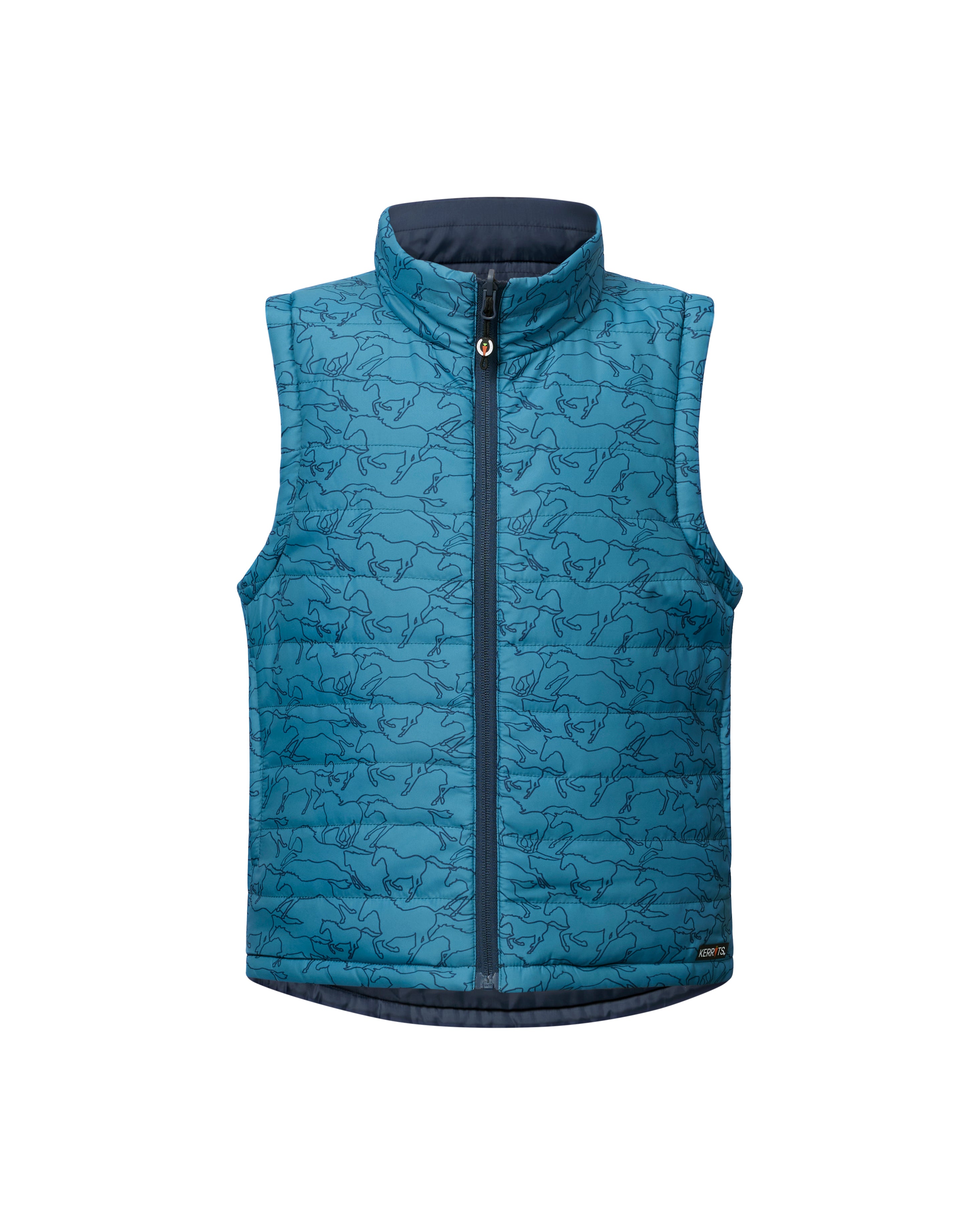 Kerrits Kids Round Up Reversible Quilted Vest - Dewdrop Full Gallop