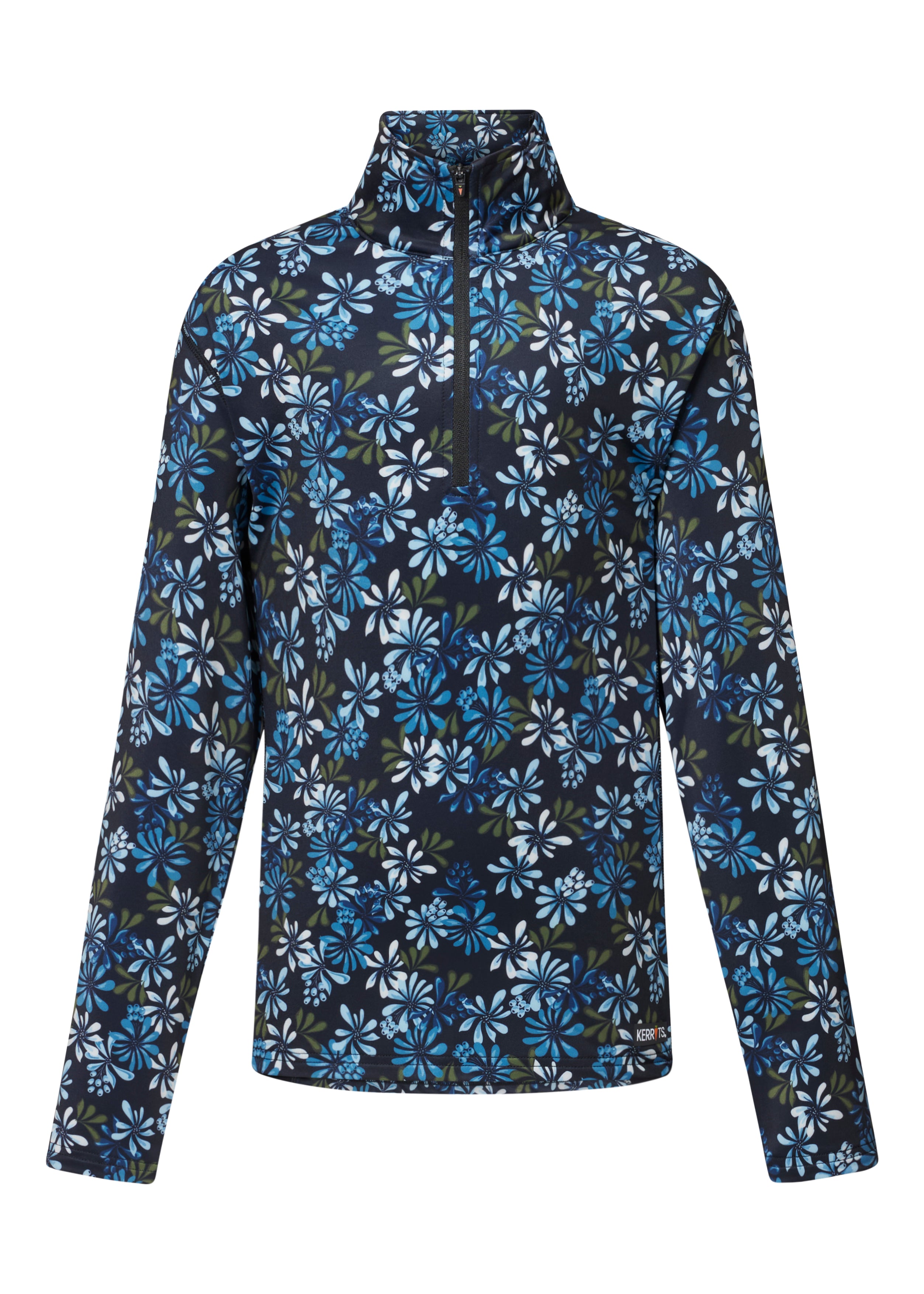 Kerrits Kids On Course 1/4 Zip Fleece Tech Top - Nightsky Autumn Bouquet