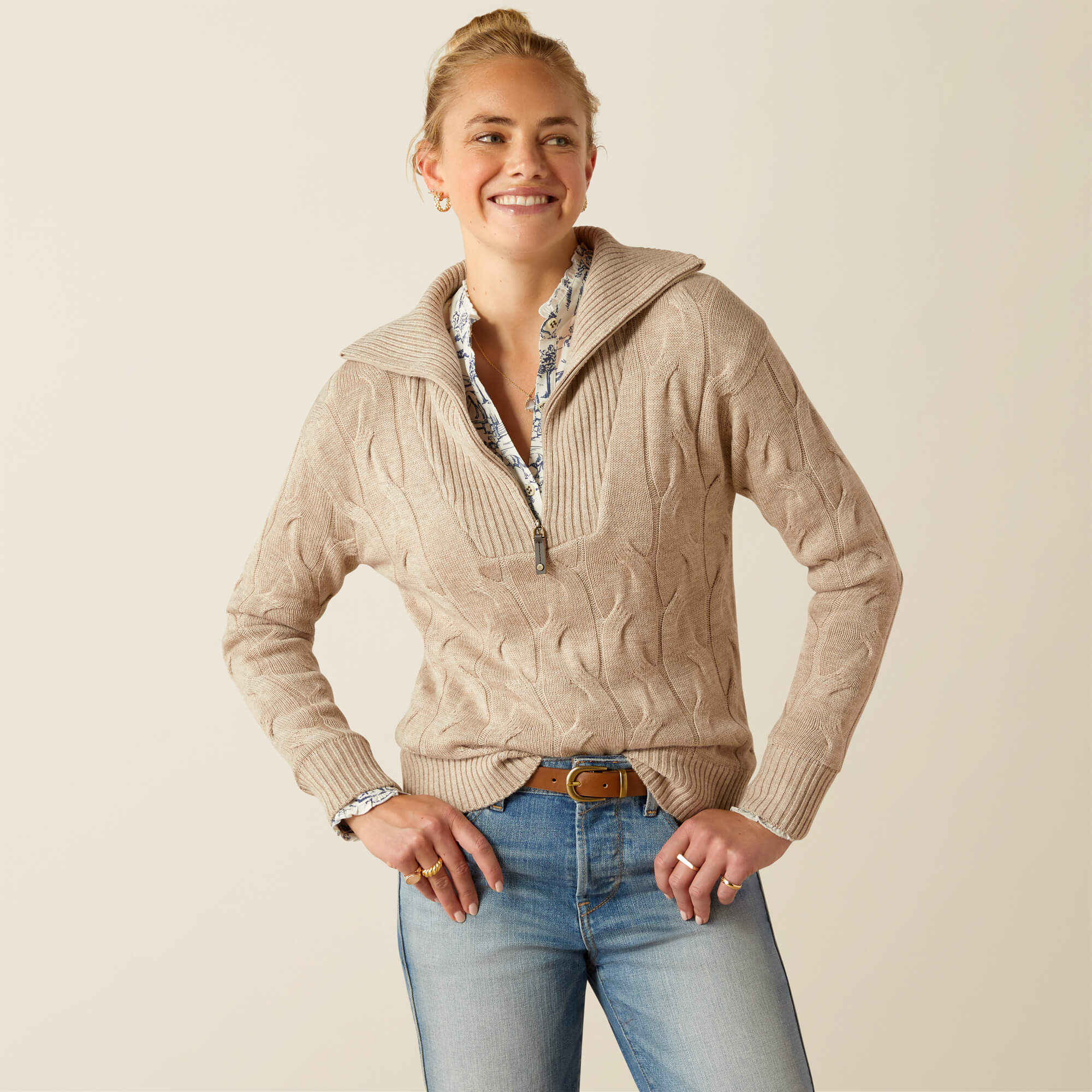 Ariat Alamere Sweater - Oatmeal Heather