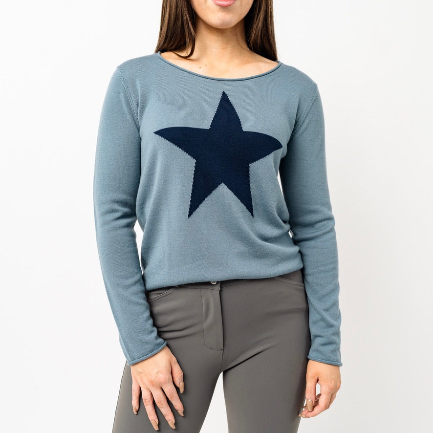 TKEQ The 'STARLET' Crewneck Sweater - Monaco