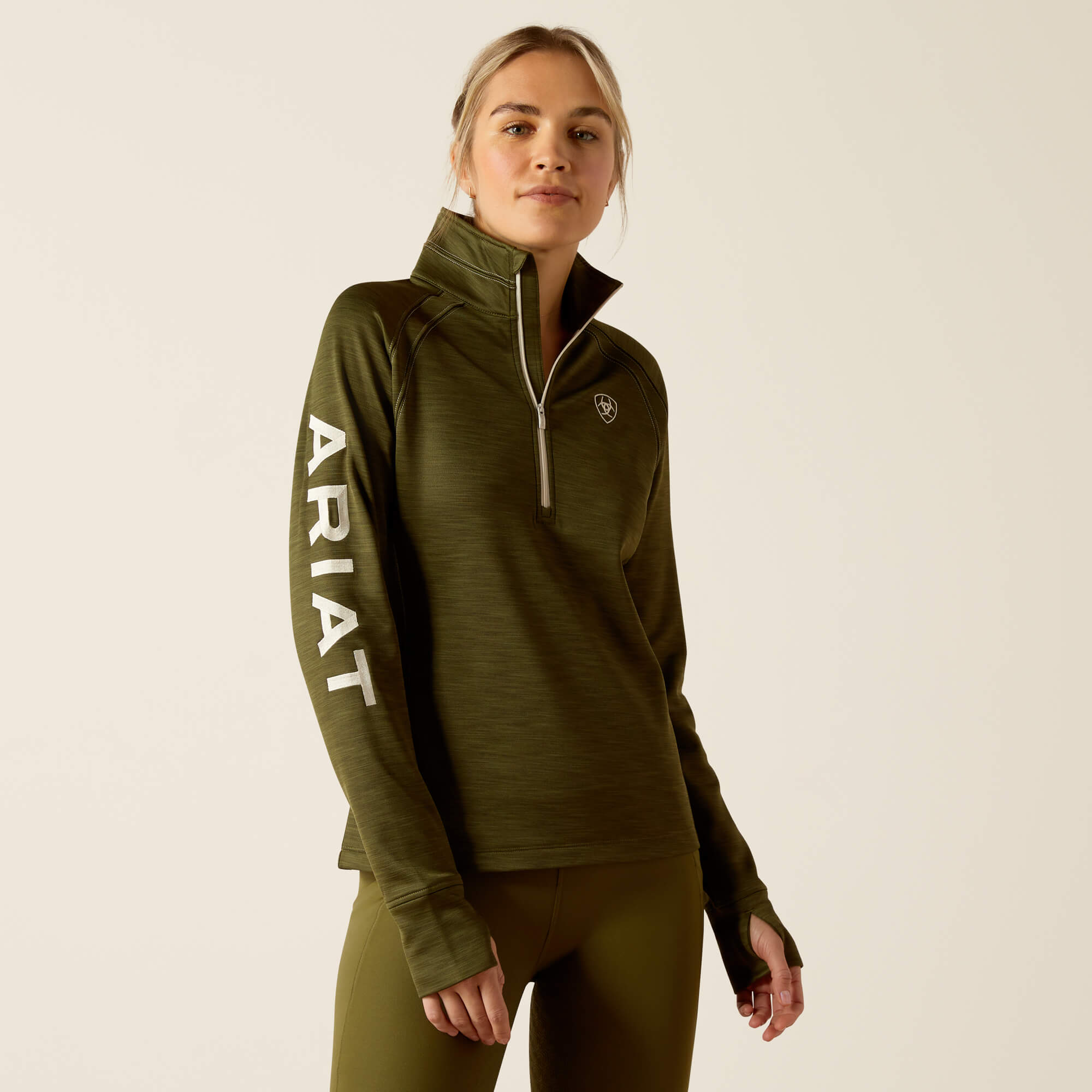 Ariat Tek Team 1/2 Zip Sweatshirt - Winter Moss