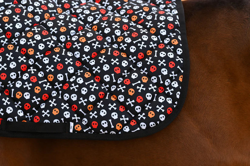 Dreamers & Schemers All Purpose Saddle Pad - Holiday Crossbones