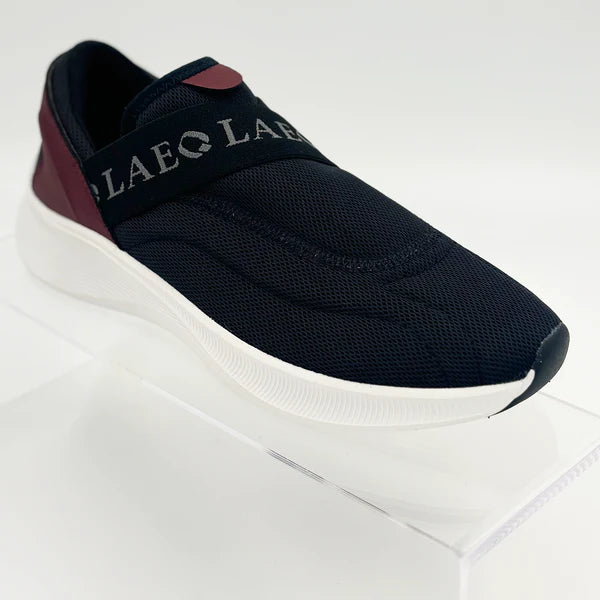 LAEQ The Boardwalk All Weather Athletic Shoe - Black/Burgundy