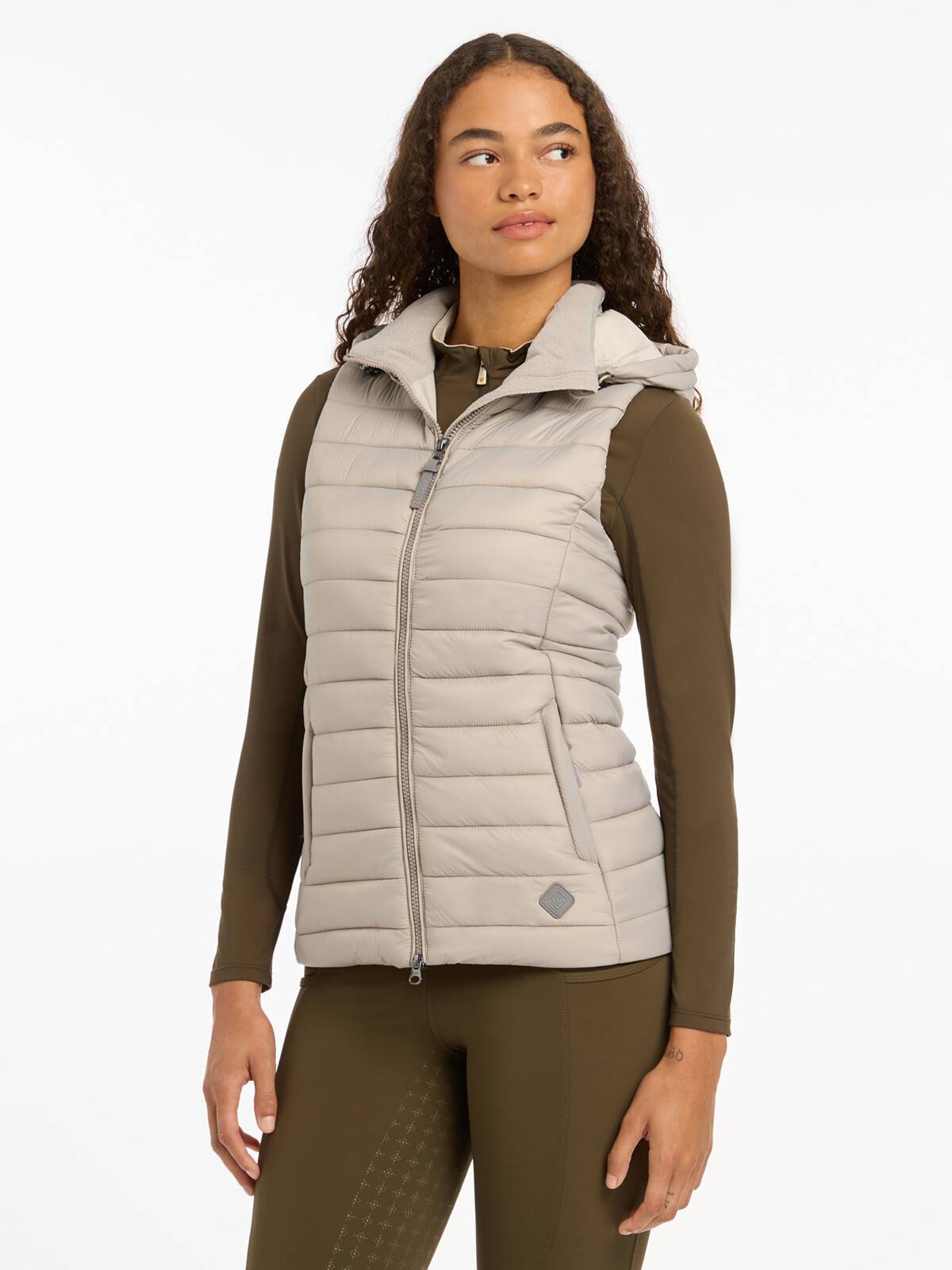 LeMieux Tilly Hooded Puffer Vest - Ash