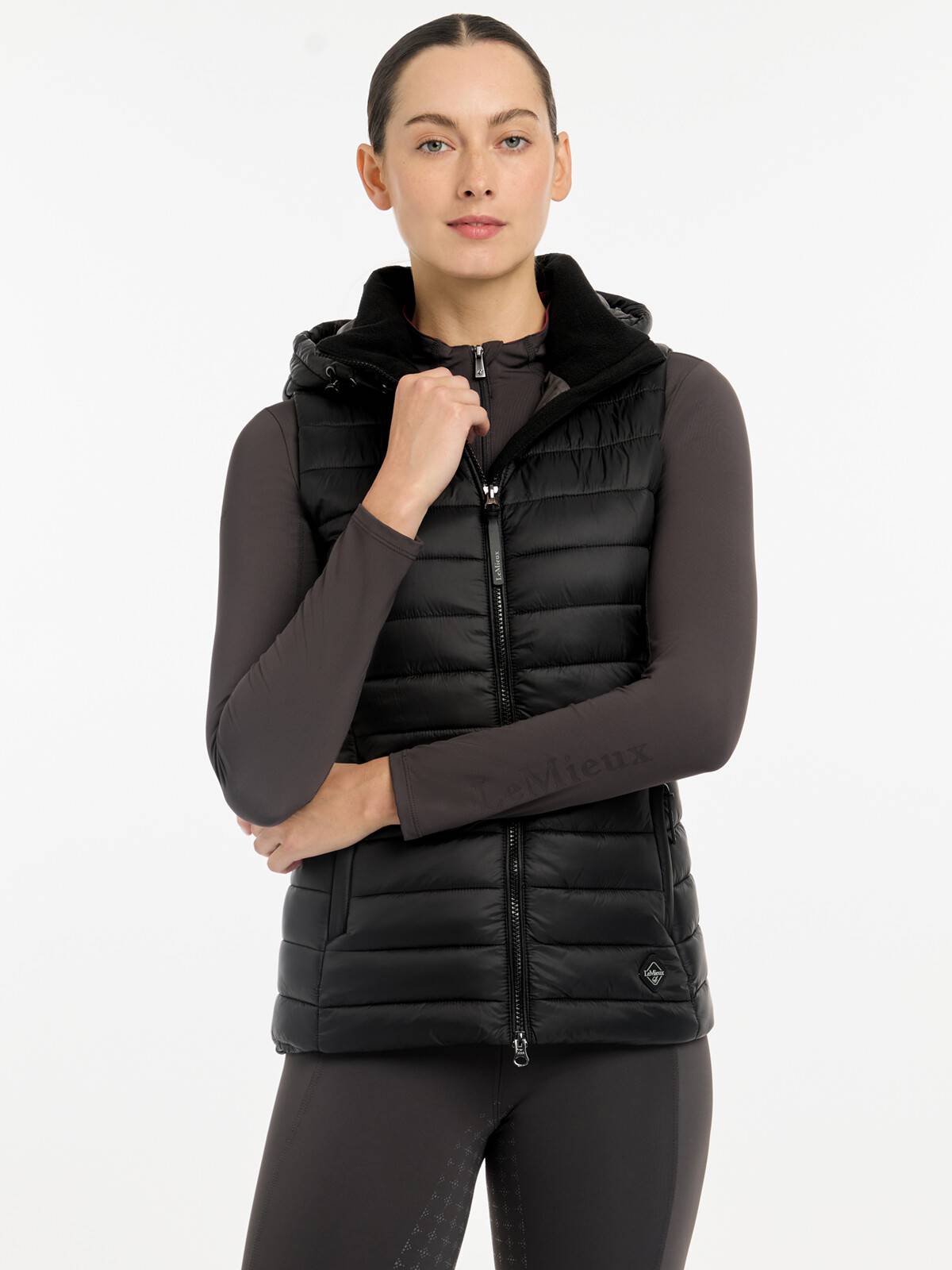 LeMieux Tilly Hooded Puffer Vest - Black