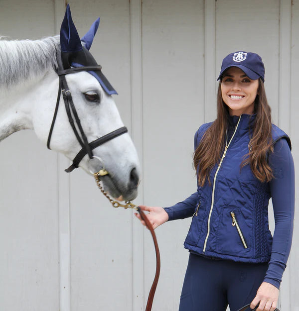 LAEQ The Del Mar Quilted Vest - Navy