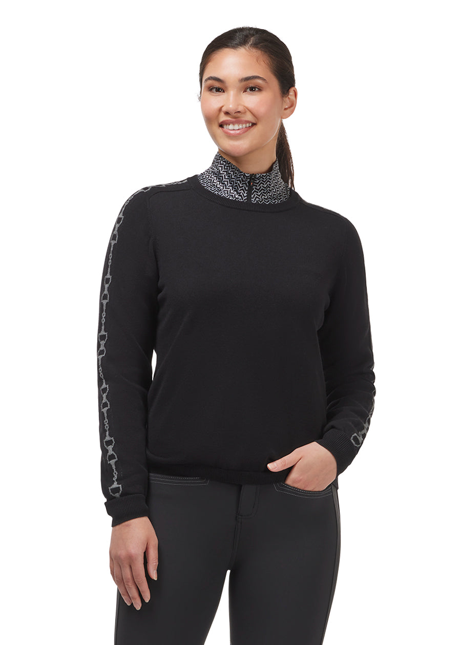 Kerrits Snaffle Bit Sweater - Black Sterling