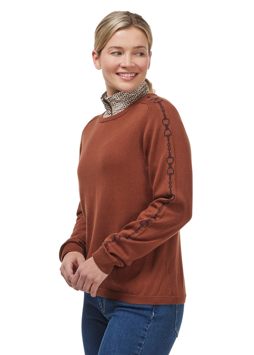 Kerrits Snaffle Bit Sweater - Nutmeg/Seal