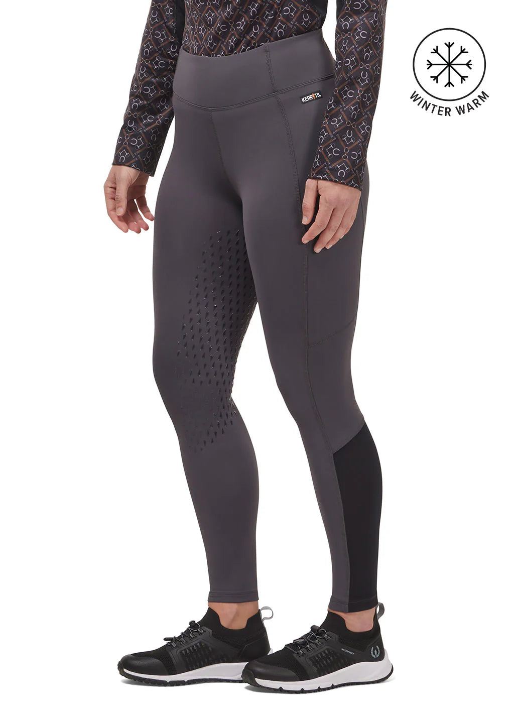 Kerrits Thermo Tech 2.0 Full Leg Tight - Cinder/Black