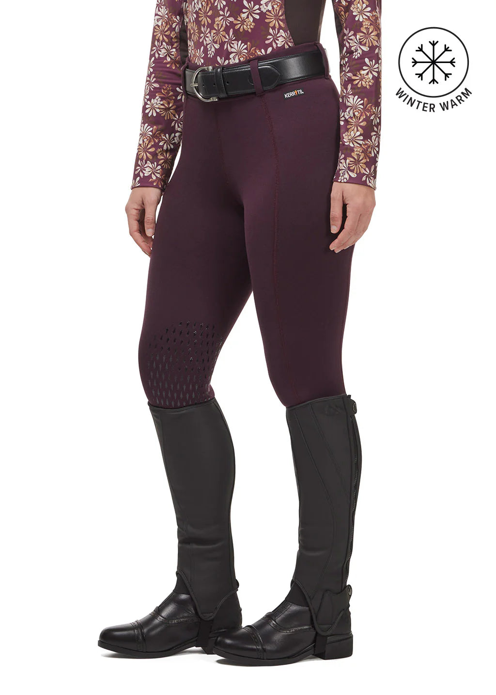 Kerrits Powerstretch II Knee Patch Tights - Vineyard