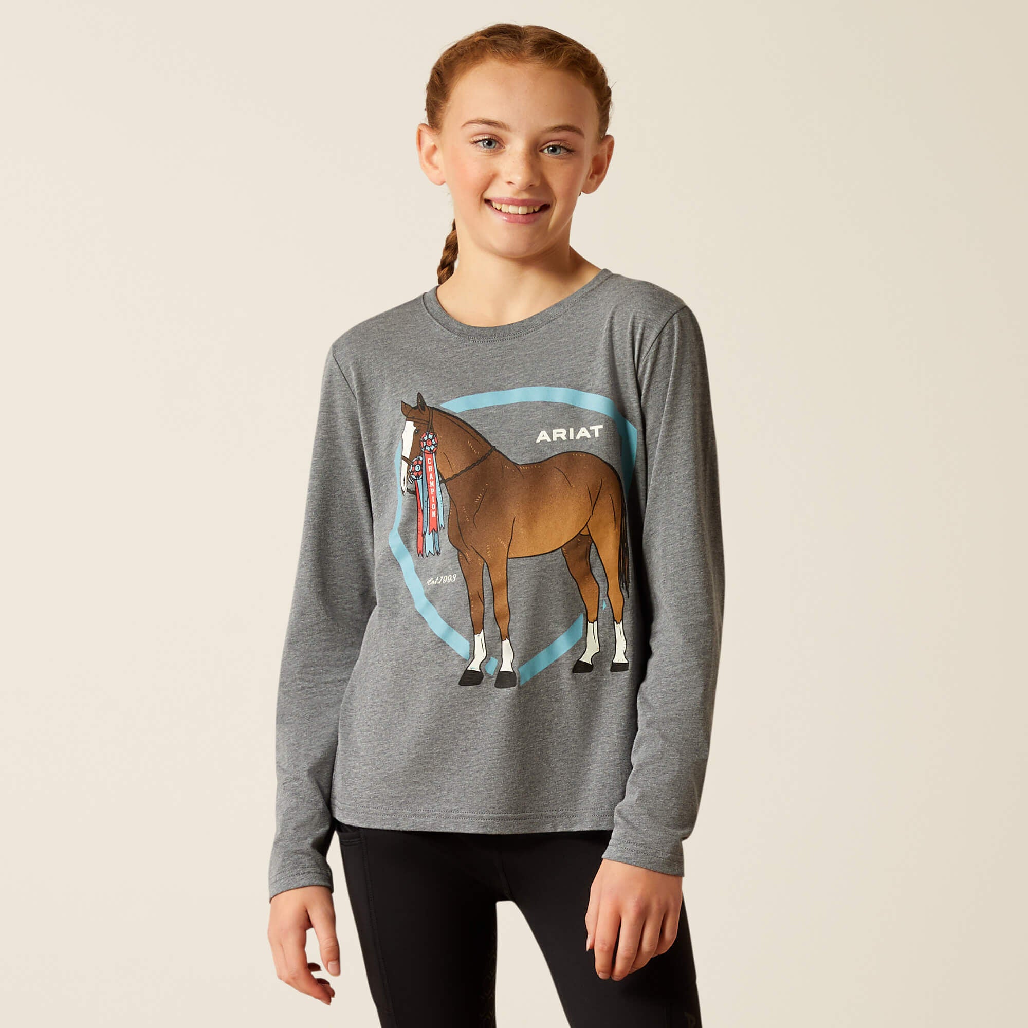 Ariat Kids Champion Pony T-Shirt - Heather Grey