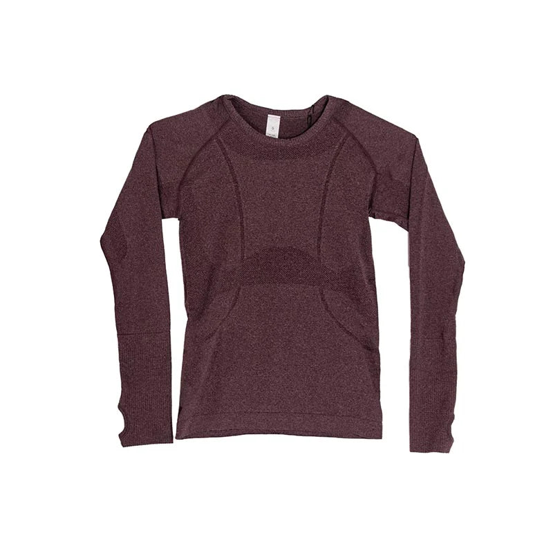 Equitation Tech Long Sleeve Top - Burgundy