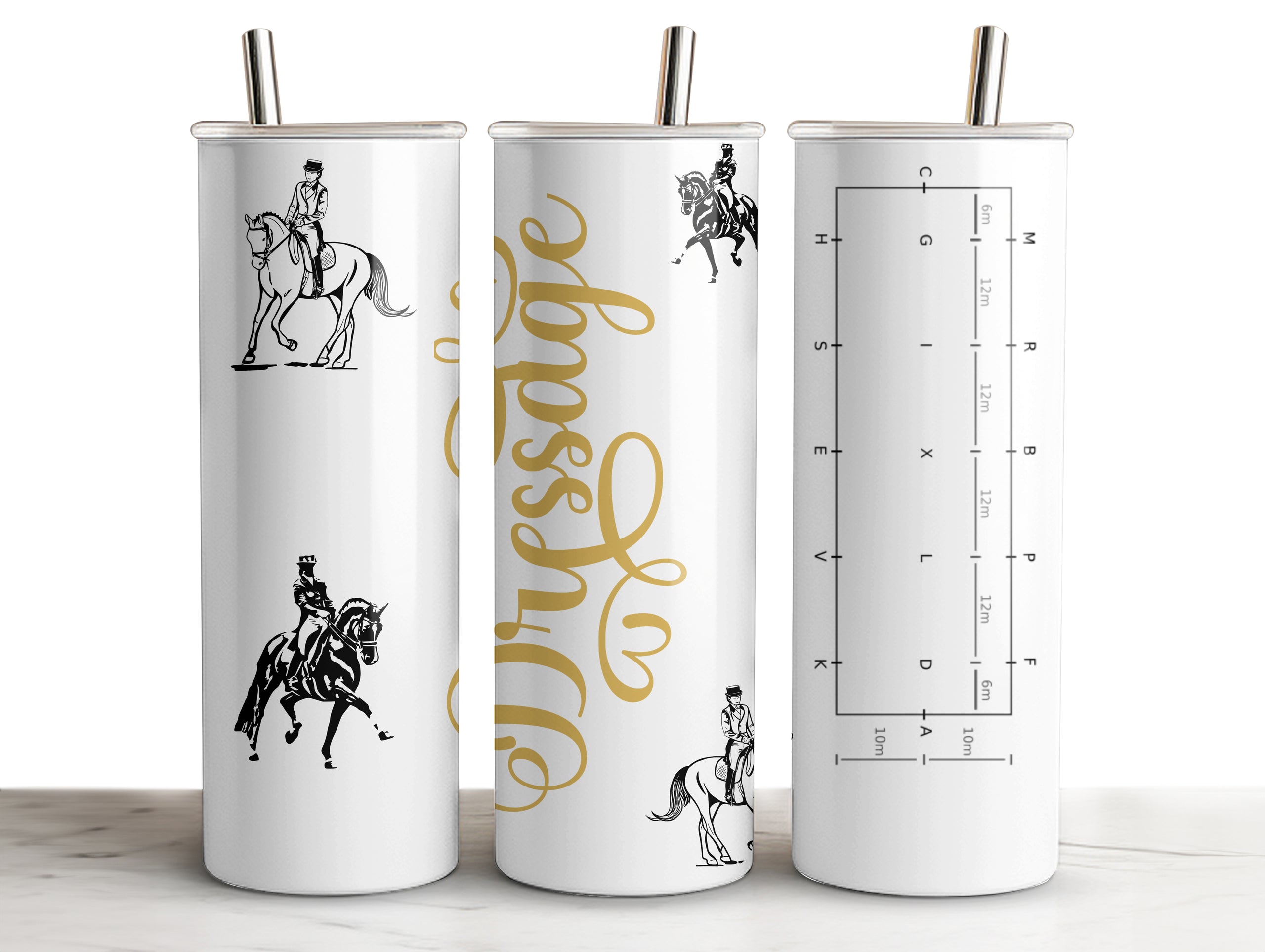 Black Stallion Designs Tumblers - Dressage Arena