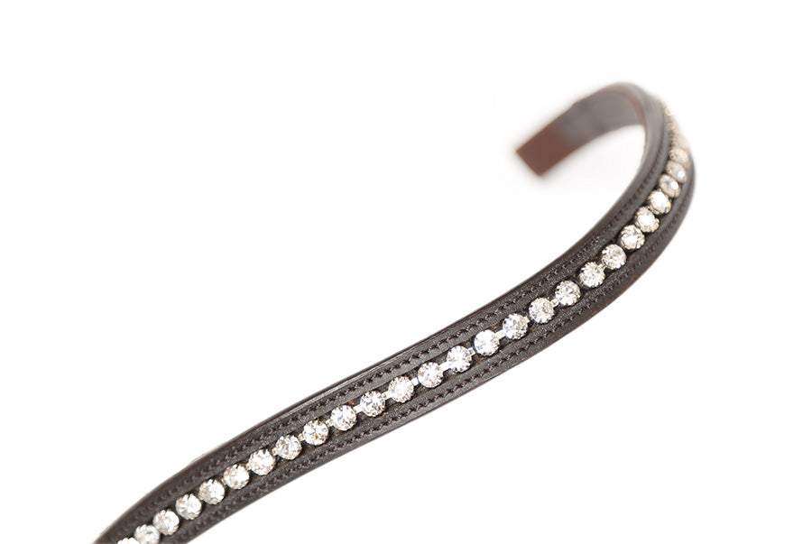 Aviemore Large Diamante Browband - Brown