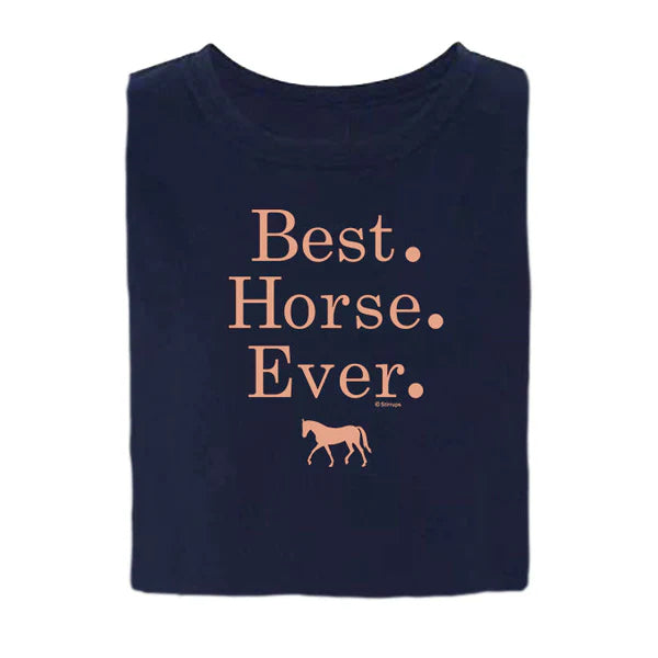 Stirrups Clothing Best Horse Ever Youth T-Shirt - Navy