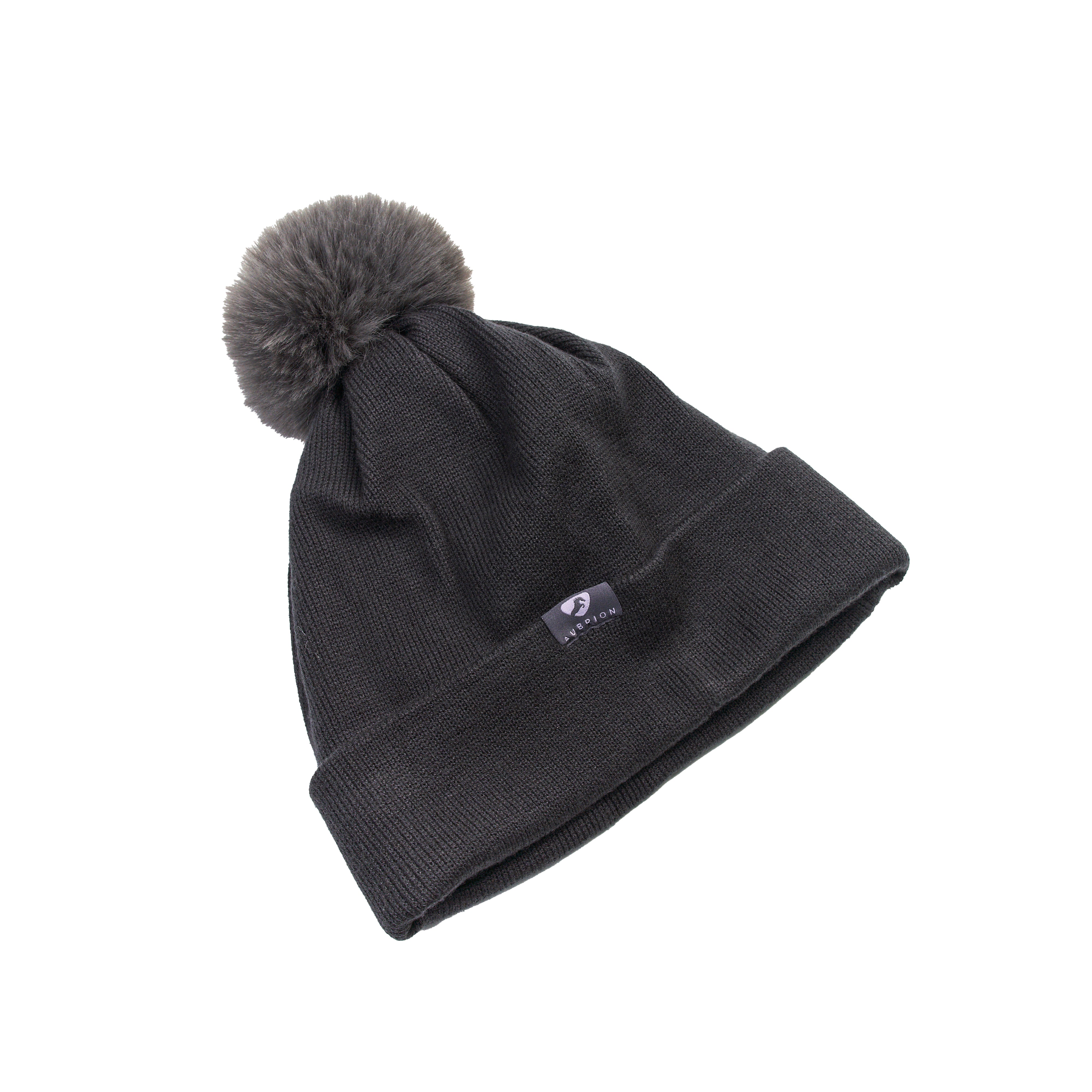 Aubrion Fleece Lined Bobble Hat - Charcoal