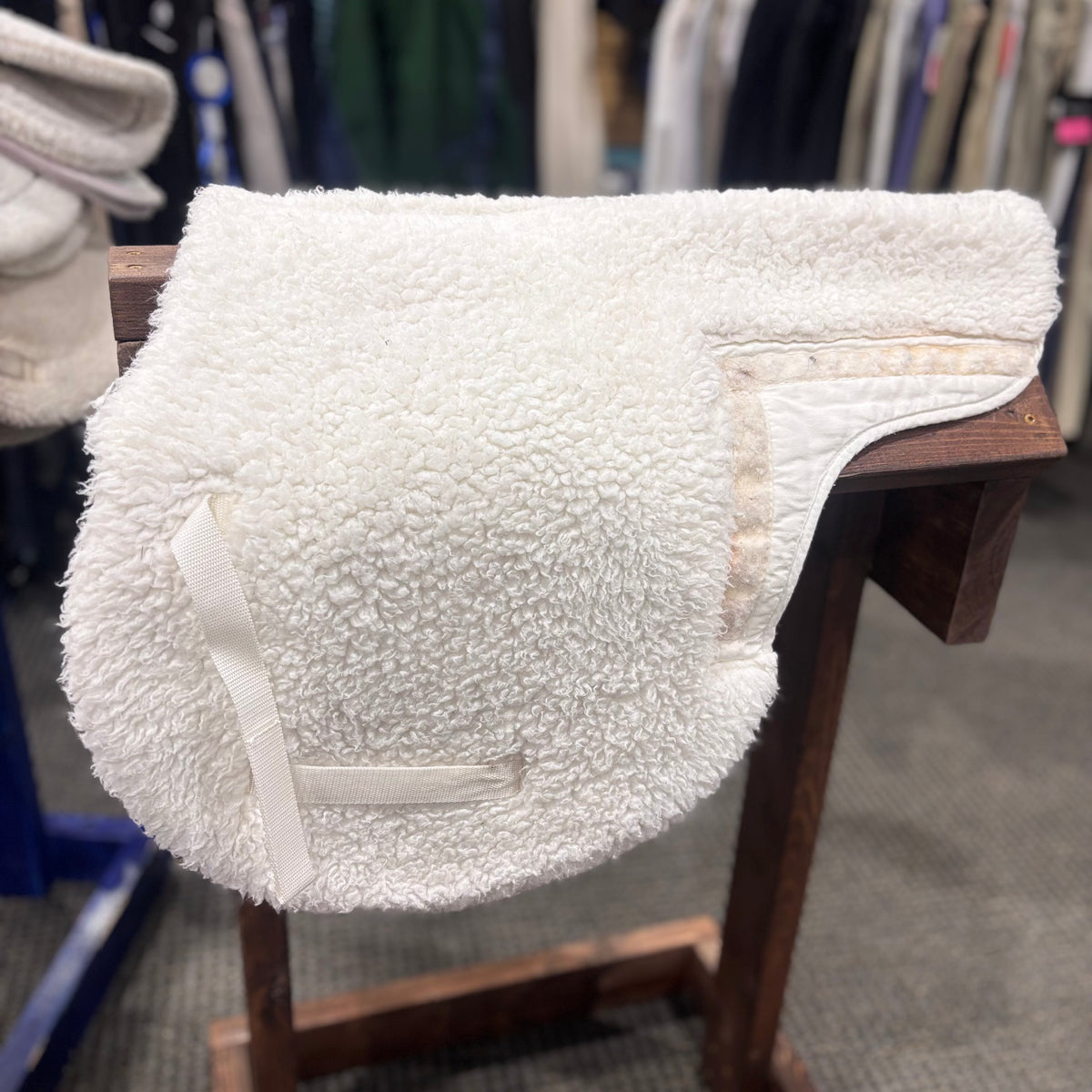 Used White Shaped Pad With Velcro for Number