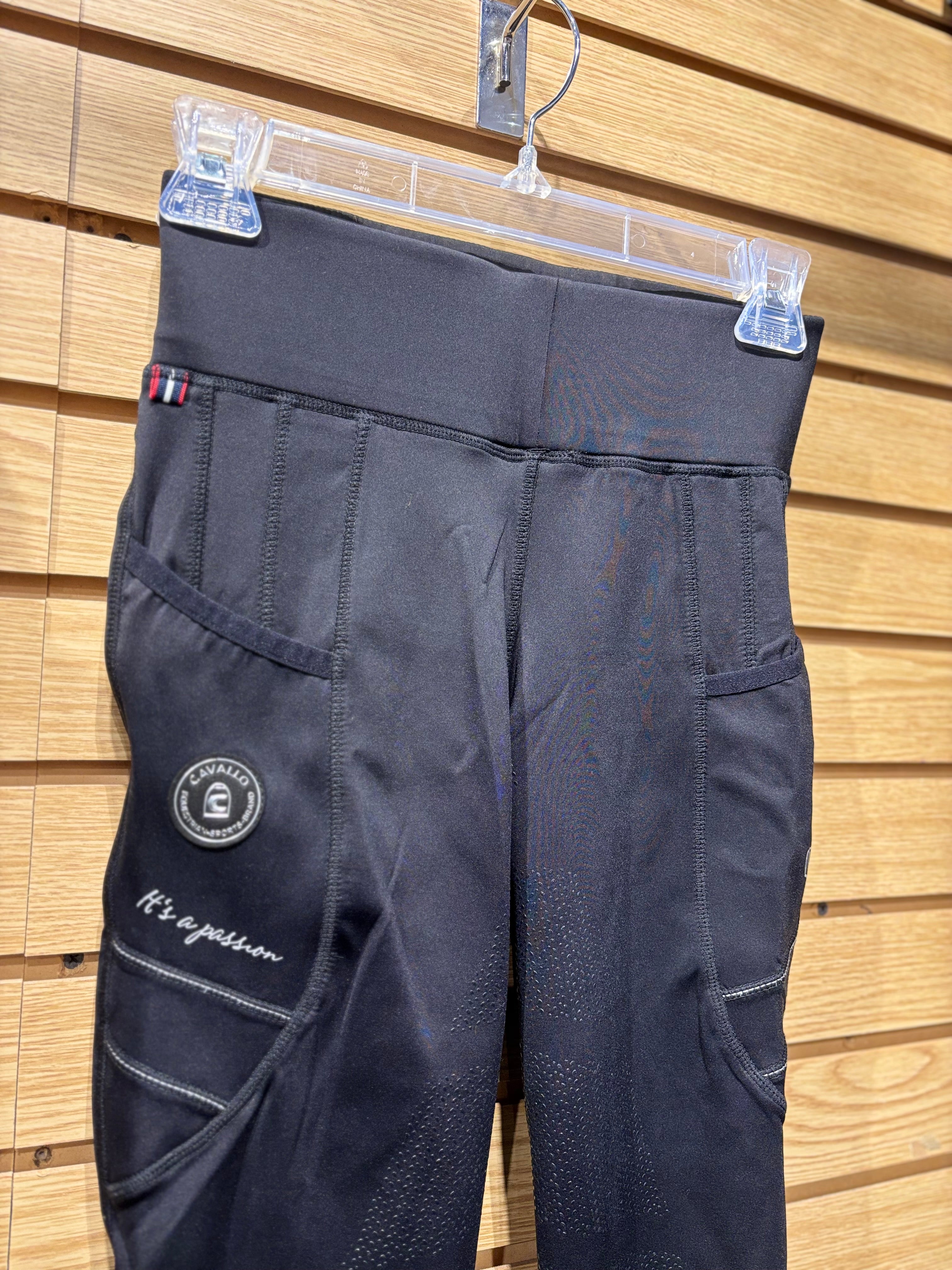 Used 24 Black Cavallo Cavagrip Silicone Riding Tights
