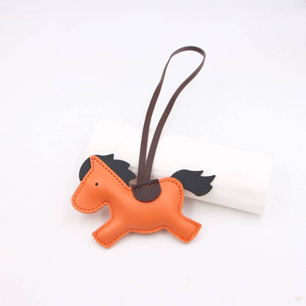 Leather Horse Bag Charm